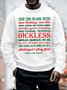 Mens Cheap Lying No Good Rotten Letters Funny Graphics Printed Christmas Crew Neck Casual Sweatshirt