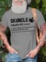 Mens Skuncle Like A Regular Uncle But Funny Graphics Printed Casual Cotton Text Letters T-Shirt
