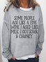 Women Funny Saying Sour & Chunky Loose Sweatshirt