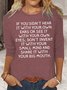 Womens funny Letter Casual Top