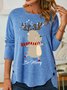 Lilicloth X Y Be Merry Christmas Elk Women's Long Sleeve T-Shirt