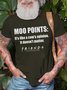 Mens Moo Points It Is Like A Cow Is Opinion It Doean't Matter Funny Graphic Print Cotton Crew Neck Casual T-Shirt