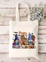 Happy Hallo Thanks Mas Halloween Graphic Shopping Tote Bag