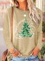 Women Merry And Bright Christmas Tree Casual Top