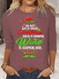 WomensThe Best Way To Spread Christmas Cheer Is Drinking Wine Funny Xmas Casual Top