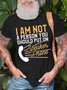 Mens I Am Not A Person You Should Put On Speaker Phone Funny Graphic Print Loose Text Letters Cotton T-Shirt