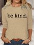 Womens Be Kind Crew Neck Top