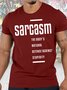 Mens Sarcasm The Body Is Natural Defense Against Stupidity Funny Graphic Print Casual Cotton Text Letters T-Shirt