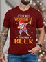 Men It’s The Most Wonderful Time For A Beer Casual Cotton Fit T-Shirt