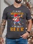 Men It’s The Most Wonderful Time For A Beer Casual Cotton Fit T-Shirt