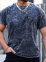 Men Texture Abstract Casual T-Shirt