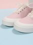 Women's Plain Lace-Up Casual Sneakers