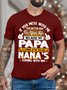 Men If You Mess With Me You Better Run For Your Life Because My Papa Is Coming Casual Text Letters T-Shirt