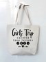 Girls Trip Cheaper Than Therapy 2023 Family Text Letter Shopping Tote Bag