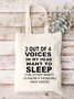 3 Out Of 4 Voices In My Head Want To Sleep Funny Text Letter Shopping Tote