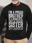 I'm A Proud Brother Of A Wonderful Sweet And Awesome Sister Men's Long Sleeve T-Shirt