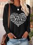 Women Sister Heart Simple Text Letters Regular Fit Long sleeve Top