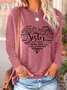 Women Sister Heart Simple Text Letters Regular Fit Long sleeve Top