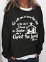 Women's For Unto You Is Born Christ The Lord Text Letters Sweatshirt