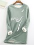 Women's Cute Print Cat Reach The Moon Sweatshirt
