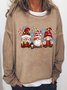 Women's Christmas Gnomes Crew Neck Simple Sweatshirt