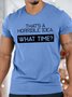 Men's That's Horrible Idea That Time Funny Graphic Print Text Letters Loose Casual Cotton T-Shirt