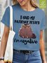 I Had My Patience Tested I'm Negative Womens Waterproof Oilproof Stainproof Fabric T-Shirt