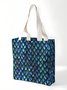 Blue Fury Dragon Scales Animal Graphic Shopping Tote