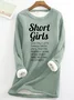 Women‘s Funny Short Girl Crew Neck Sweatshirt