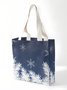 Snowflakes All Over Print Christmas Graphic Shopping Tote