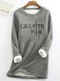 Greater Is He Cross Women's Warmth Fleece Sweatshirt