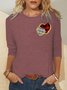 Women's Valentine's Day  Casual Heart/Cordate T-Shirt