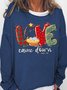 Women's Love Came Down Luke 2:11 Funny Graphic Print Loose Casual Sweatshirt