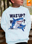 Lilicloth X Jessanjony Unisex Funny Shark Was Up UV Color Changing Children Sweatshirt
