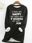 Women's If Mama And Grandma Ain’t Happy Run Funny Warmth Fleece Sweatshirt