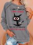 Women's Funny I Watch Crime Shows For New Ideas Crew Neck Casual Sweatshirt