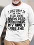 Men’s I Just Want To Scuba Diving Drink Beer And Ignore All Of My Adult Problems Cotton Casual Text Letters Top