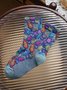 Casual Cotton Fruit Floral Pattern Embroidered Socks Everyday Sympathy Versatile Accessories