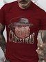 Men's Howdy Christmas Cowboy Funny Graphics Print Casual Animal Loose Cotton T-Shirt
