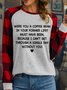 Lilicloth X Anora Were You A Coffee Bean In your Former Life Womens Long Sleeve Buffalo Plaid T-Shirt