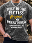 Men's Printed Regular Fit Casual T-Shirt With Fifties