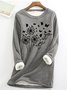 Women‘s Scatter Kindness Dandelion Butterflies Warmth Fleece Sweatshirt