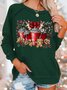 Women's Christmas Gingerbread Man Three Cups Of Ice Cream Graphics Print Casual Christmas Sweatshirt