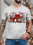 Men's Christmas Gnome Snowman Graphics Print Casual Cotton T-Shirt