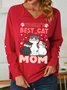 Lilicloth X Manikvskhan Worlds Best Cat Mom Womens Shawl Collar Sweatshirt
