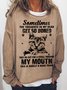 Women's Sometimes The Thoughts In My Head Get So Bored Funny Cat Sweatshirt