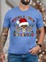Men's Christmas Dear Insidebut Jolly Af  Graphics Print Skull Casual Loose Cotton T-Shirt