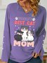 Lilicloth X Manikvskhan Worlds Best Cat Mom Womens Shawl Collar Sweatshirt
