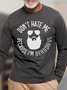 Men's Don't Hate Me Because I Am Beardiful Funny Graphics Print Text Letters Casual Crew Neck Cotton Top