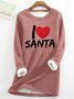 Lilicloth X Abdullah I Love Santa Womens Warmth Fleece Sweatshirt
